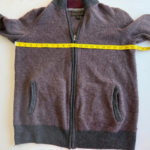 Jos A Bank Reserve Sweater Men Large Wool Modern knit preppy dark academia - Picture 5 of 12